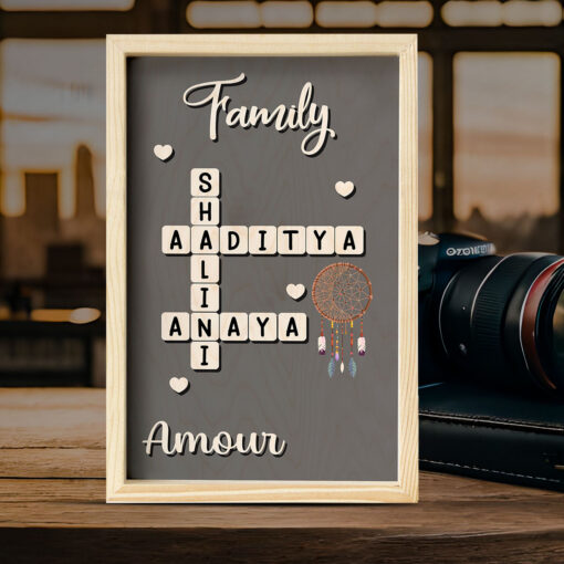 Custom Scrabble Name Frame | Wooden | 12x8 inches - Image 6