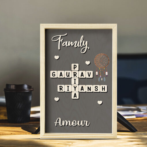 Custom Scrabble Name Frame | Wooden | 12x8 inches - Image 8