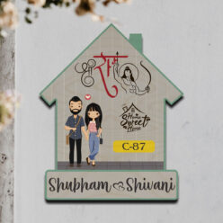 Ram Ji Blessings Wooden Name Board| Personalized | 12*10 Inch