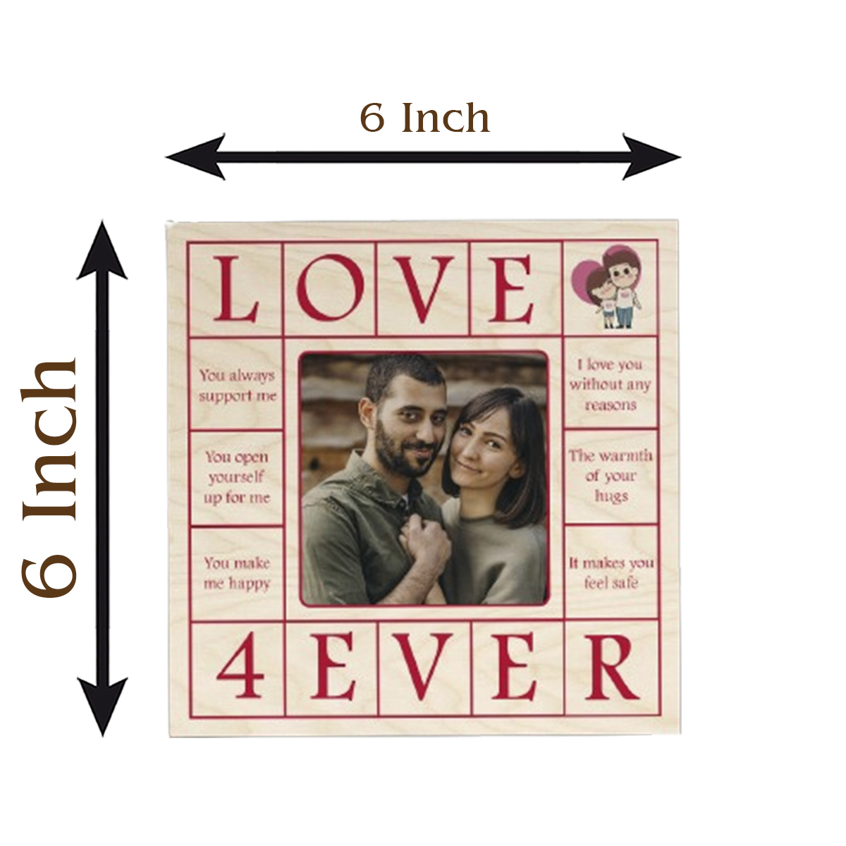 Love Frame | Personalized | 6x6 Inch - Image 6
