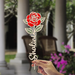 Personalized Wooden Rose |12 Inch
