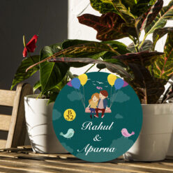 Couple Circle Nameplate | Personalized | 12x12 inches
