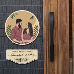 Attractive Caricature Hanging Name Plate for Home | Personalized | 18x12inches