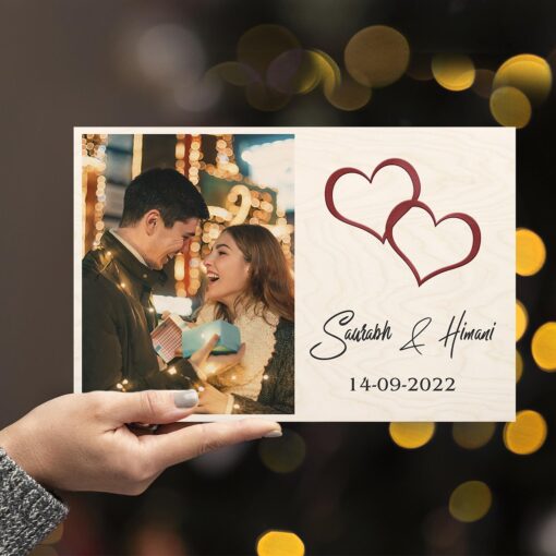 Wedding Photo Wood Print | Personalized | 5x7 Inch - Image 2