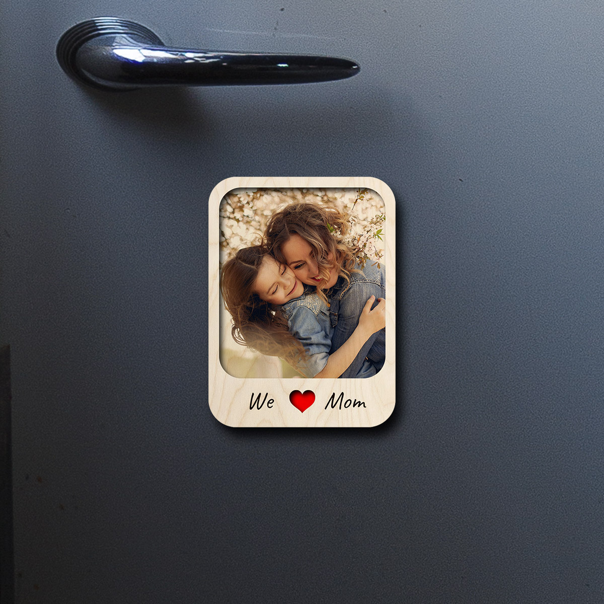 Personalized | We Love Mom Wooden Fridge Magnet - Image 5