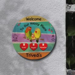 Colorful Bird Name plate | Personalized | Wooden