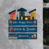 Wooden Door Name Plaque | Personalized | 12x11.5inches