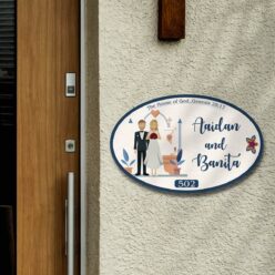 Personalized | Christian Couple Theme | Wooden Name Plate