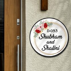 Tropical Flowers Name Plate with 3d Acrylic Letters | Personalized