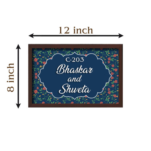 Personalized | Dark Floral Nameplate for House with 3d Acrylic - Image 7