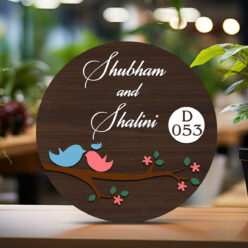 Circle of Love – Bird Theme Nameplate for Couples