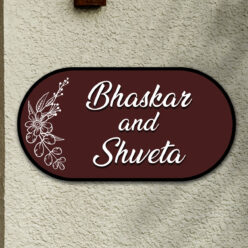 Personalized | Double Arch Colorful Wooden Nameplate