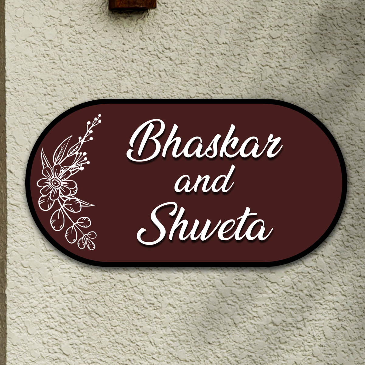 Personalized | Double Arch Colorful Wooden Nameplate