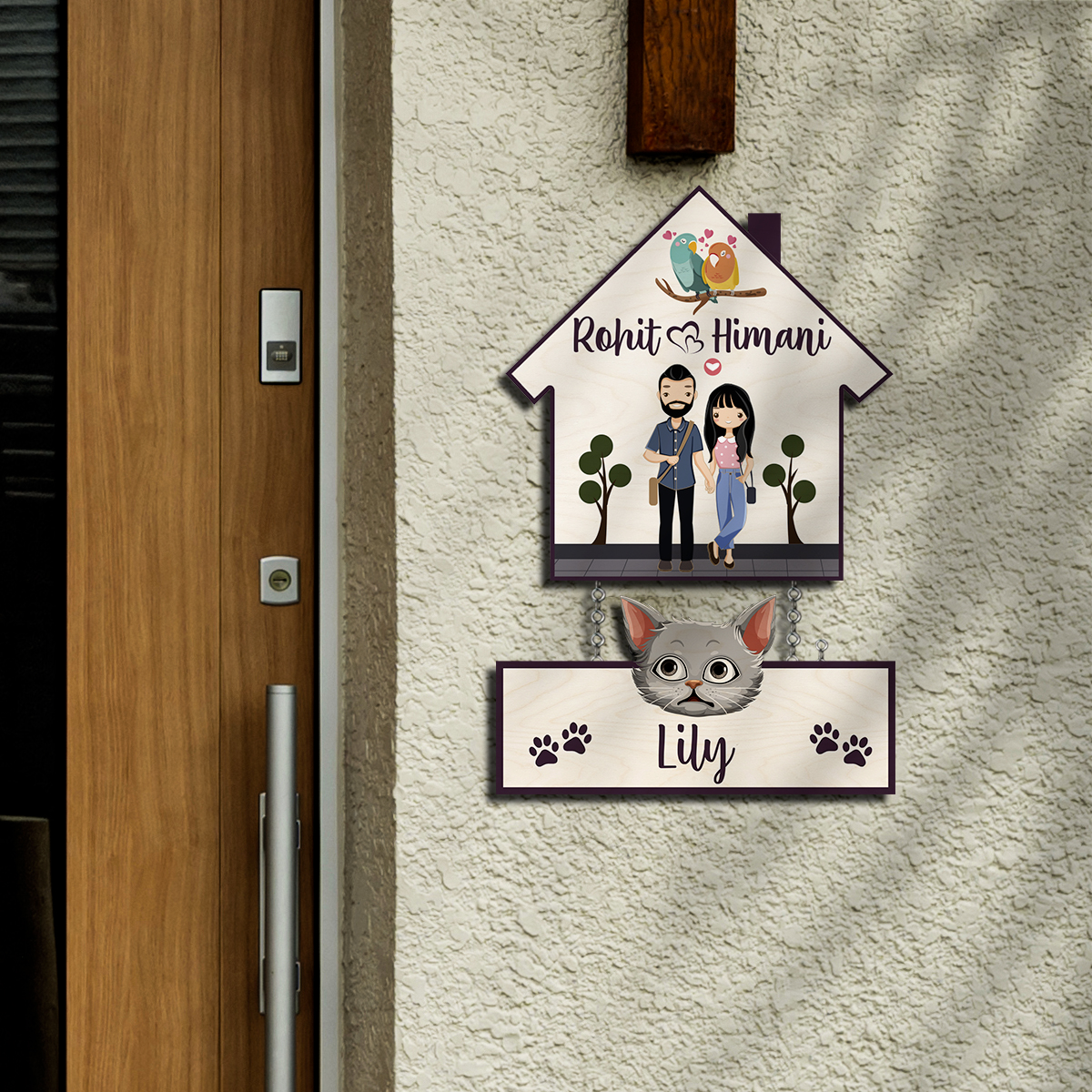 Hut Style Cat Name Plate | Personalized | 12X18 Inches - Image 10