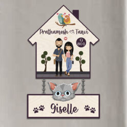 Hut Style Cat Name Plate | Personalized | 12X18 Inches