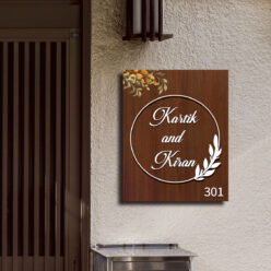 Personalized | Blossom Wooden 3d Nameplate with Acrylic Letters
