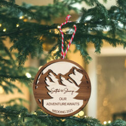 Mountain Love Wooden Ornament with Magnet | Custom-Made | 4 Inch