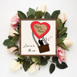 Couple Anniversary Wooden Name Sign | Personalized