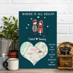 Where it all Began Map Wood Print | Personalized