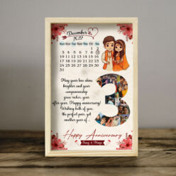 Anniversary Love's Journey Wooden Frame | Personalized
