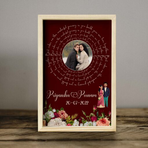 Eternal Bloom Wooden Frame | Personalized - Image 6