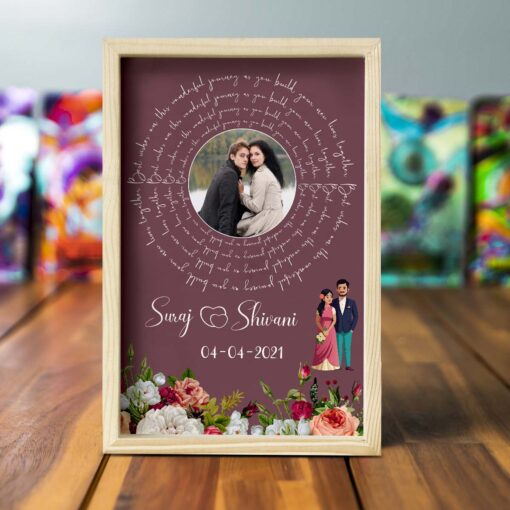 Eternal Bloom Wooden Frame | Personalized - Image 4