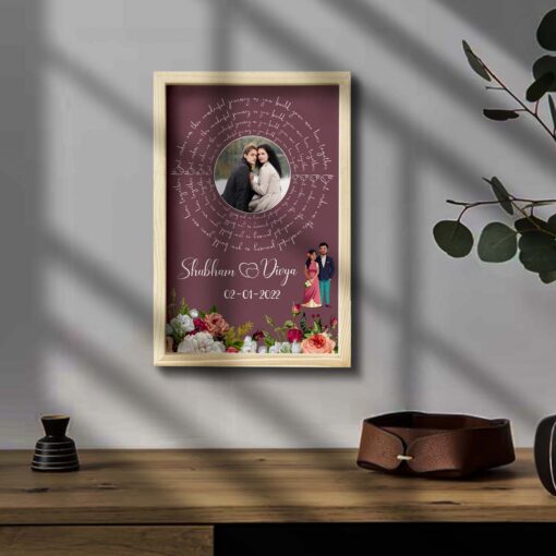 Eternal Bloom Wooden Frame | Personalized - Image 3