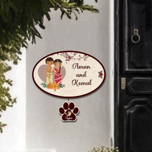 South Couple with Pet Name Plate | Personalized - Image 6