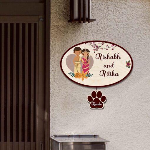South Couple with Pet Name Plate | Personalized - Image 9