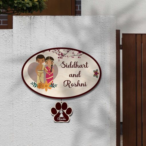 South Couple with Pet Name Plate | Personalized - Image 10