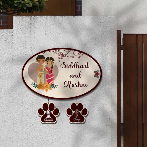 South Couple with Pet Name Plate | Personalized - Image 2
