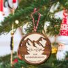 Mountain Love Wooden Ornament with Magnet | Custom-Made | 4 Inch