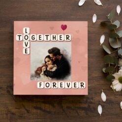 3D Valentine Wood Print |  Personalized | 6x6 inches