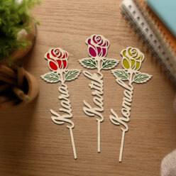 Valentine Wooden Rose | Personalized | 12 Inch