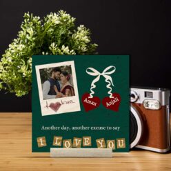 Best Valentine Photo Frame | Personalized | Wooden | 6x6 inches
