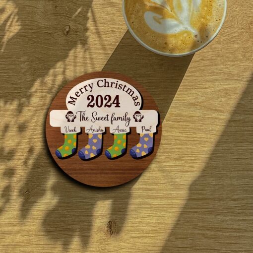 Stockings Wooden Fridge Magnet | personalized | 5 Inch - Image 6