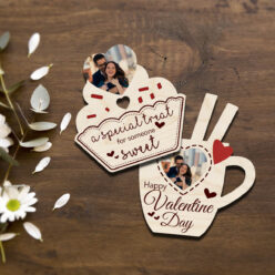 Wooden Fridge Magnet Valentine's Day Gift Bundle | Personalized | 4X4 Inch