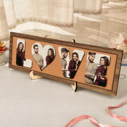 Wooden Love Photo Plaque | Personalized | 12x4 Inch