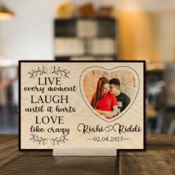 Valentine Wooden Photo Stand | Personalized | 5x7 Inch
