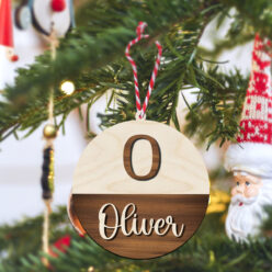 3D Name Wooden Festive Christmas Ornament | Customized & Personal | 4 Inch