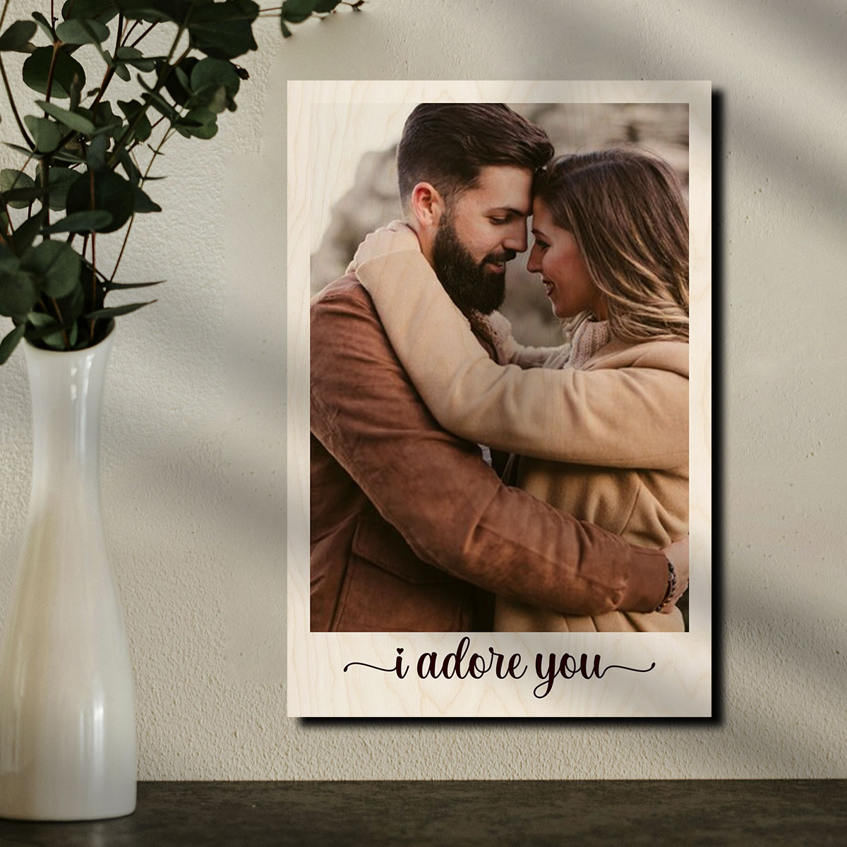 Adorable Couple Woodprint | Personalized - Image 2