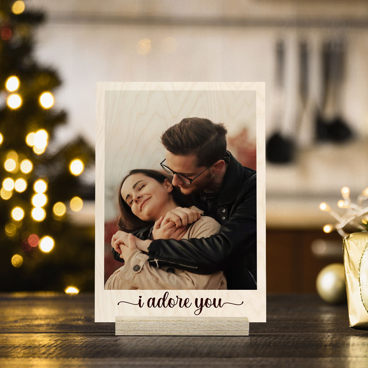 Adorable Couple Woodprint | Personalized - Image 5