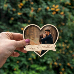 Attractive Heart-Shaped Fridge Magnet | Personalized | 4x4 Inch