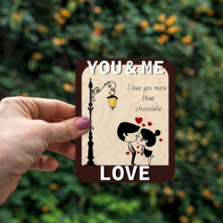 Cute You And Me Fridge Magnet | Personalized | 4x5 Inch