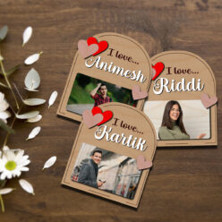 Valentine Wooden Fridge Magnet | Personalized | 4x3.5 Inch