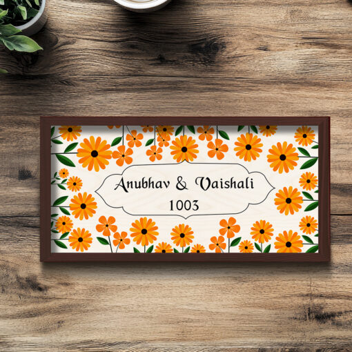Name Board with Flowers | Personalized | 12x8 Inch - Image 7