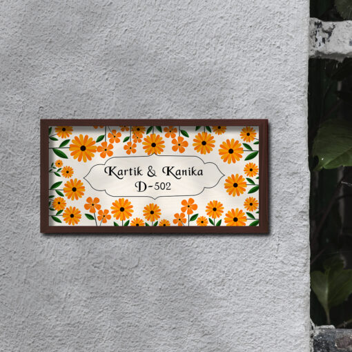 Name Board with Flowers | Personalized | 12x8 Inch - Image 4