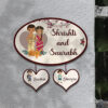 Couple house name plate in kannada with kids | Personalized