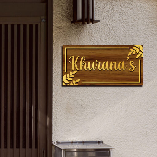 Apartment Name Board Design | Personalized | 12x5 inches