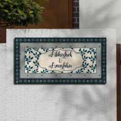 Couple Name Plate with Flowers | Personalized